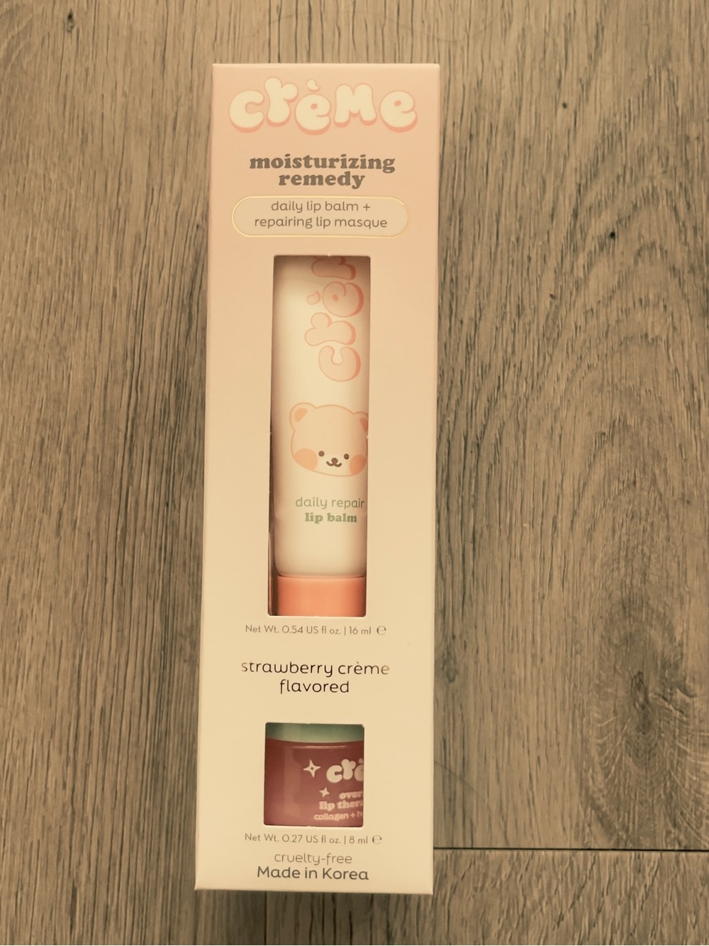 Strawberry Crème Moisturizing Lip Balm - Pink